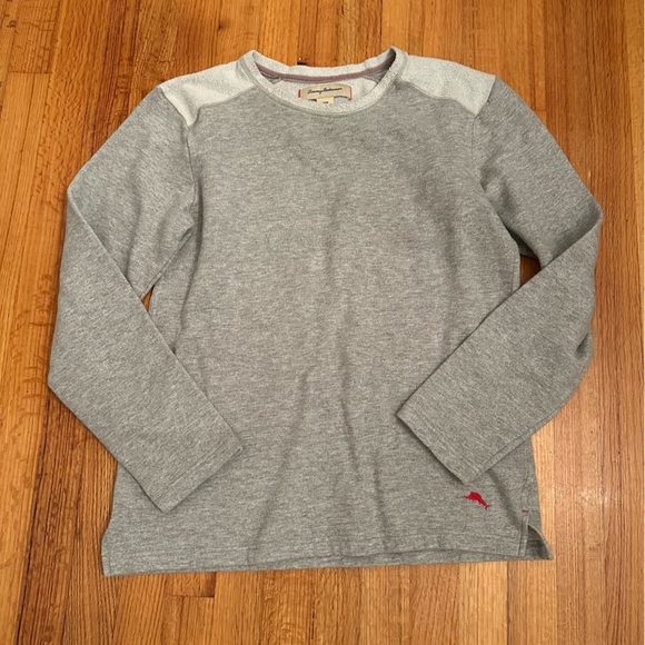 Tommy Bahama Sweater Mens Size M Gray Long Sleeve Fleece Pullover (n3) - Picture 2 of 8